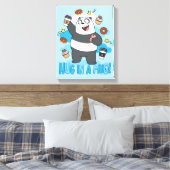 Panda Beer - Hug in een Mok! Canvas Afdruk (Insitu (Slaapkamer))