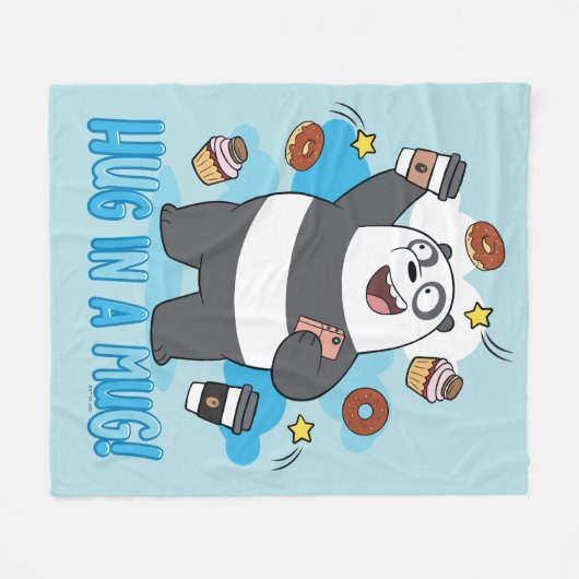 Panda Beer - Hug in een Mok! Fleece Deken (Voorkant (Horizontaal))