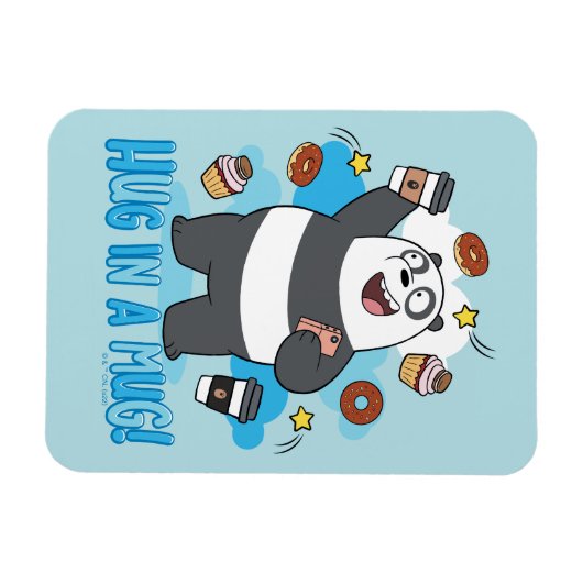 Panda Beer - Hug in een Mok! Magneet (Horizontaal)