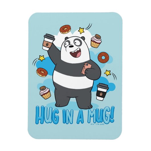 Panda Beer - Hug in een Mok! Magneet (Verticaal)