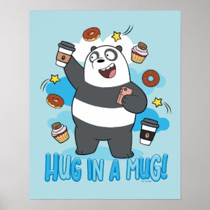 Panda Beer - Hug in een Mok! Poster