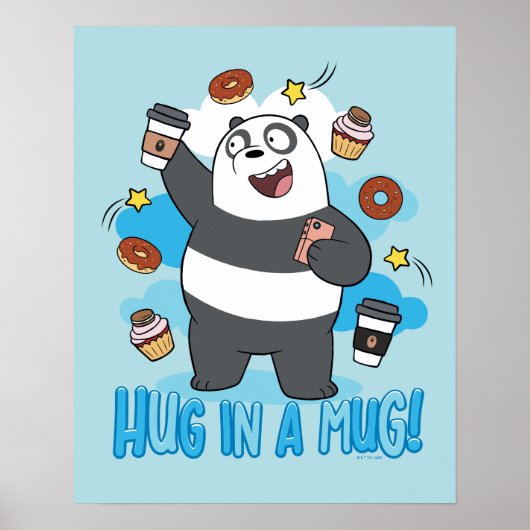 Panda Beer - Hug in een Mok! Poster (Voorkant)