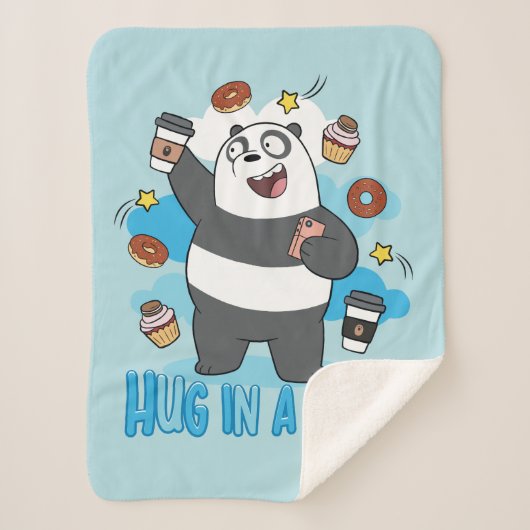 Panda Beer - Hug in een Mok! Sherpa Deken (Voorkant)
