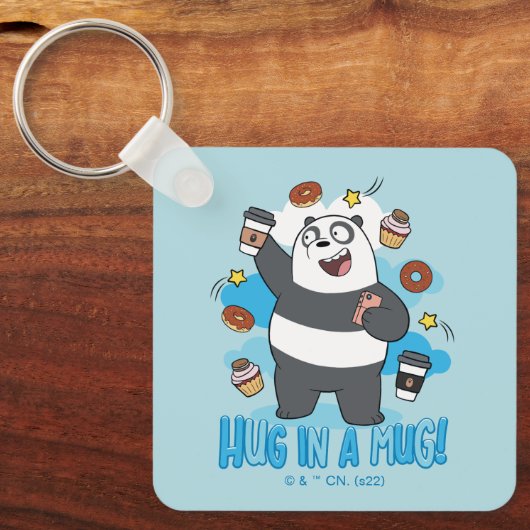 Panda Beer - Hug in een Mok! Sleutelhanger (Voorkant)
