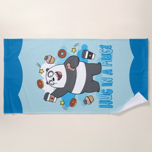 Panda Beer - Hug in een Mok! Strandlaken (Voorkant)