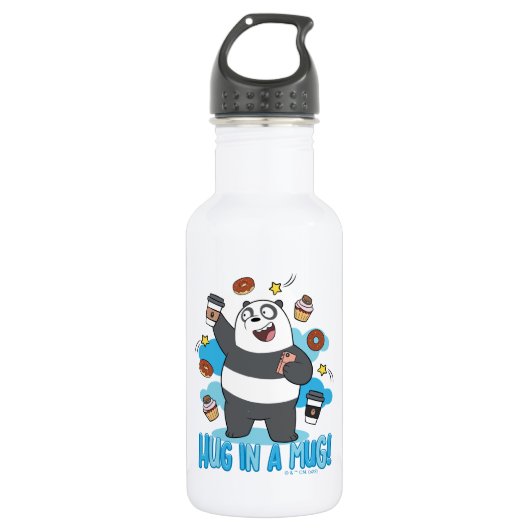 Panda Beer - Hug in een Mok! Waterfles (Voorkant)