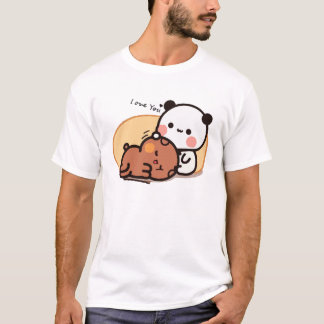 panda beer hug t-shirt