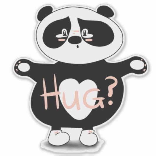 Panda Beer Hugs Sticker (Voorkant)