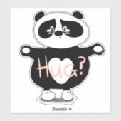 Panda Beer Hugs Sticker (Vel)