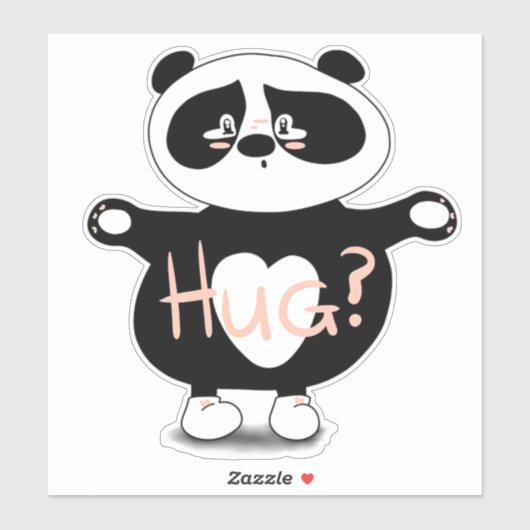 Panda Beer Hugs Sticker (Vel)
