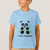 Panda Beer Ik hou van PANDAS Tshirt (Voorkant)