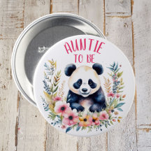 Panda Beer in Bloemen Baby shower Tante te zijn