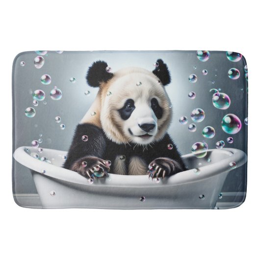 Panda Beer in bubbelbad Badmat (Voorkant)
