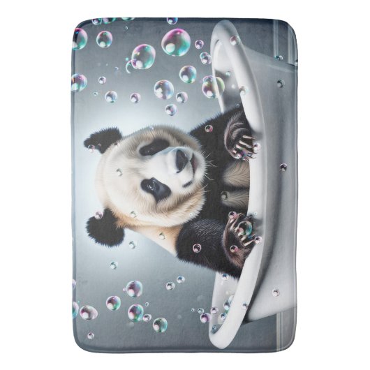 Panda Beer in bubbelbad Badmat (Voorkant Verticaal)