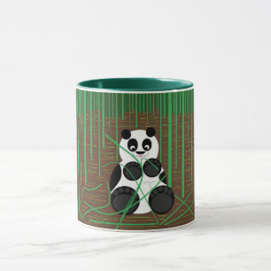 Panda-Beer in de Mok van het bos in Bamboo