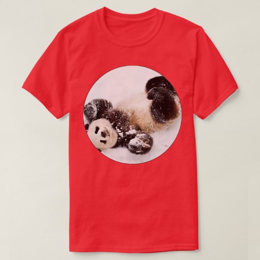 Panda-beer in de sneeuw Pandorasboxkids T-shirt (Design voorkant)