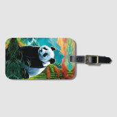 Panda Beer in de wolken Bagagelabel (Voorkant (horizontaal))