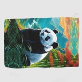 Panda Beer in de wolken Golfhanddoek (Horizontaal)