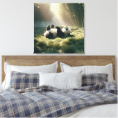 Panda Beer in de zon Canvas Afdruk (Insitu (Slaapkamer))
