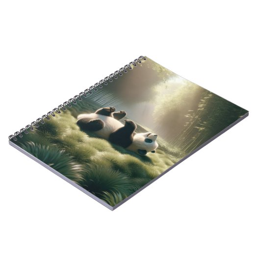 Panda Beer in de zon Notitieboek (Linkerzijde)