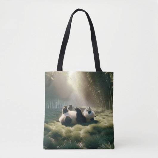 Panda Beer in de zon Tote Bag (Voorkant)