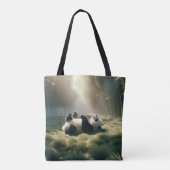 Panda Beer in de zon Tote Bag (Achterkant)