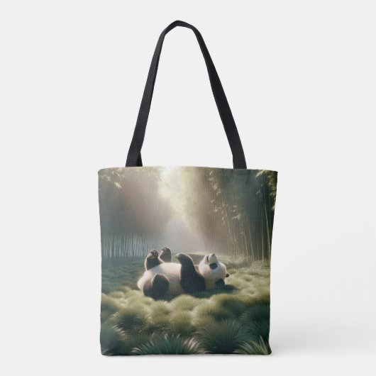 Panda Beer in de zon Tote Bag (Achterkant)