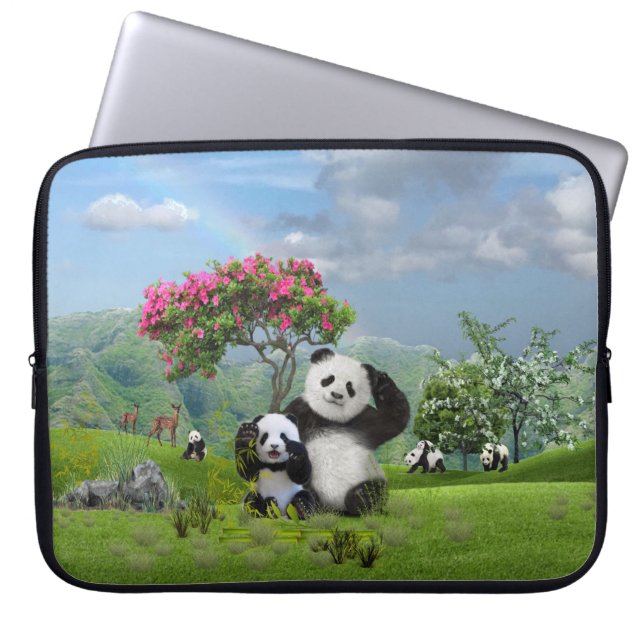 Panda-Beer in het Paradijs Laptop Sleeve (Voorkant)