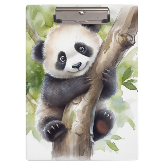Panda Beer in Tree Klembord (Voorkant)