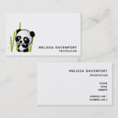 Panda beer in zijn kleine bamboe grove business ca visitekaartje (Voorkant / Achterkant)