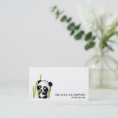 Panda beer in zijn kleine bamboe grove business ca visitekaartje (Staand voorkant)