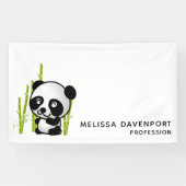 Panda beer in zijn kleine bamboebosje spandoek (Horizontaal)