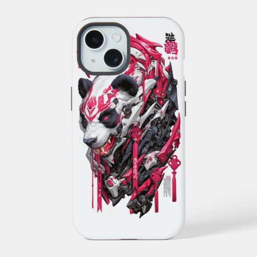 panda beer iPhone 15 case (Achterkant)