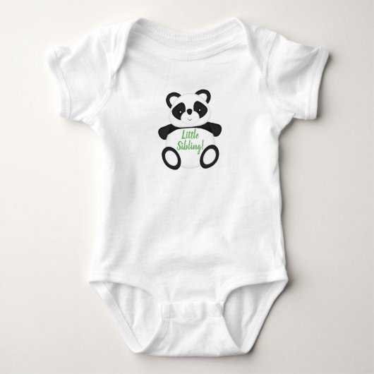 Panda Beer Jongere Broer of Zus Romper (Voorkant)