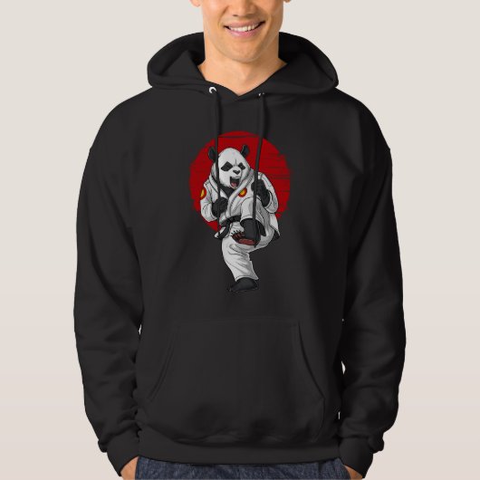 Panda Beer Karate Hoodie (Voorkant)