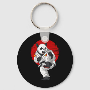 Panda Beer Karate Kickboksen Muay Thai Vechtkunst Sleutelhanger