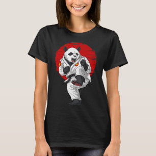 Panda Beer Karate Kickboksen Muay Thai Vechtkunst T-shirt