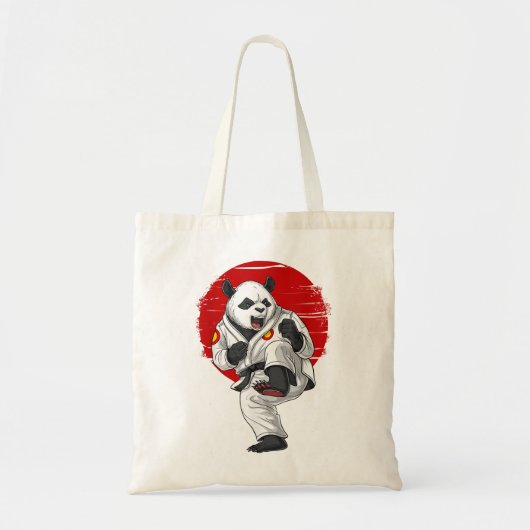 Panda Beer Karate Kickboxing Kung Fu Taekwondo Mar Tote Bag (Voorkant)