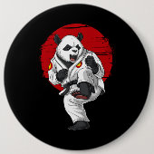 Panda Beer Karate Ronde Button 6,0 Cm (Voorkant)