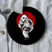 Panda Beer Karate Ronde Button 6,0 Cm (In situ)
