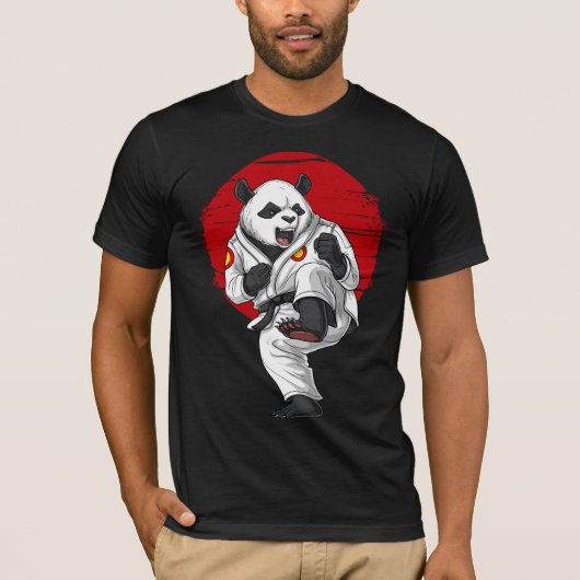 Panda Beer Karate T-shirt (Voorkant)