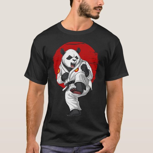Panda Beer Karate T-shirt (Voorkant)