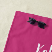 Panda Beer Kawaii persoonlijke Kinder helderroze Strandlaken (In situ)