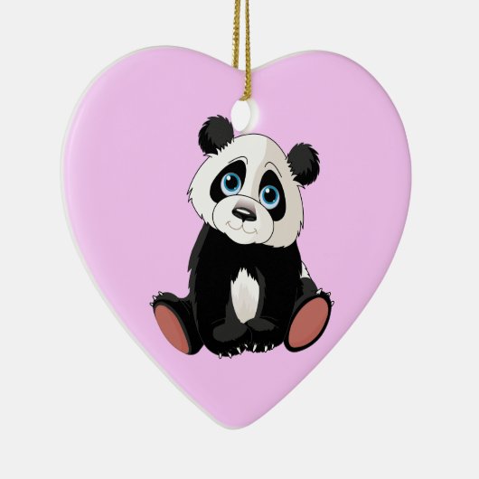 Panda Beer Keramisch Ornament (Rechts)