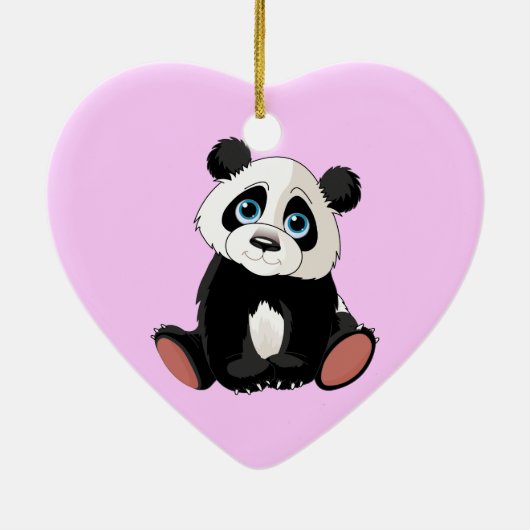 Panda Beer Keramisch Ornament (Achterkant)