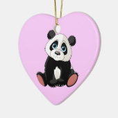 Panda Beer Keramisch Ornament (Links)