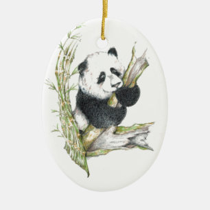 Panda Beer Keramisch Ornament
