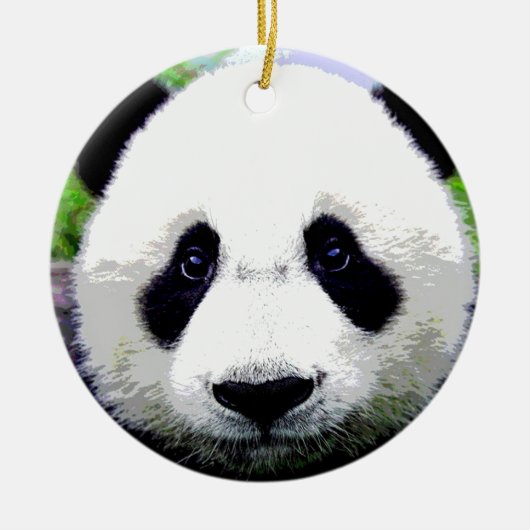 Panda Beer Keramisch Ornament (Voorkant)