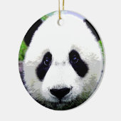 Panda Beer Keramisch Ornament (Links)