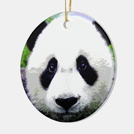 Panda Beer Keramisch Ornament (Links)
